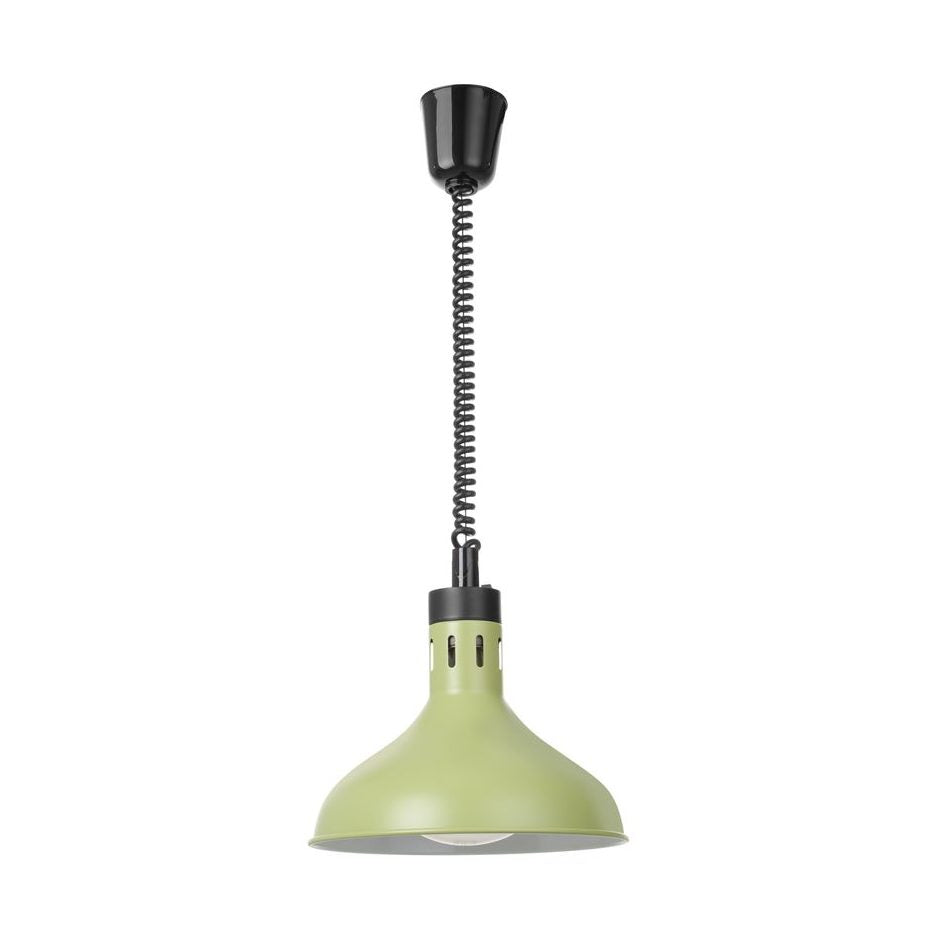HENDI Wärmelampe höhenverstellbar, Glockenform, Grün – Ø 295 mm