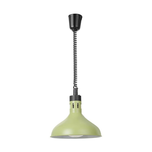 HENDI Wärmelampe höhenverstellbar, Glockenform, Grün – Ø 295 mm