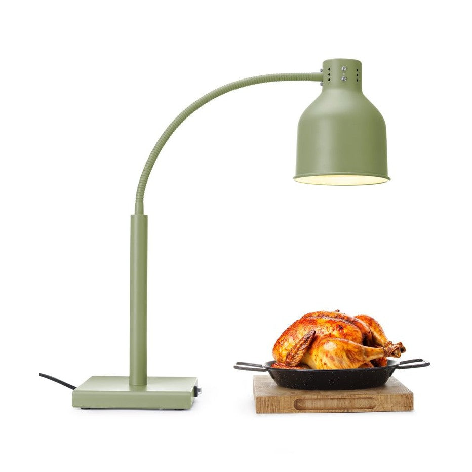 HENDI Wärmelampe mit flexiblem Arm – Grün, 250 W