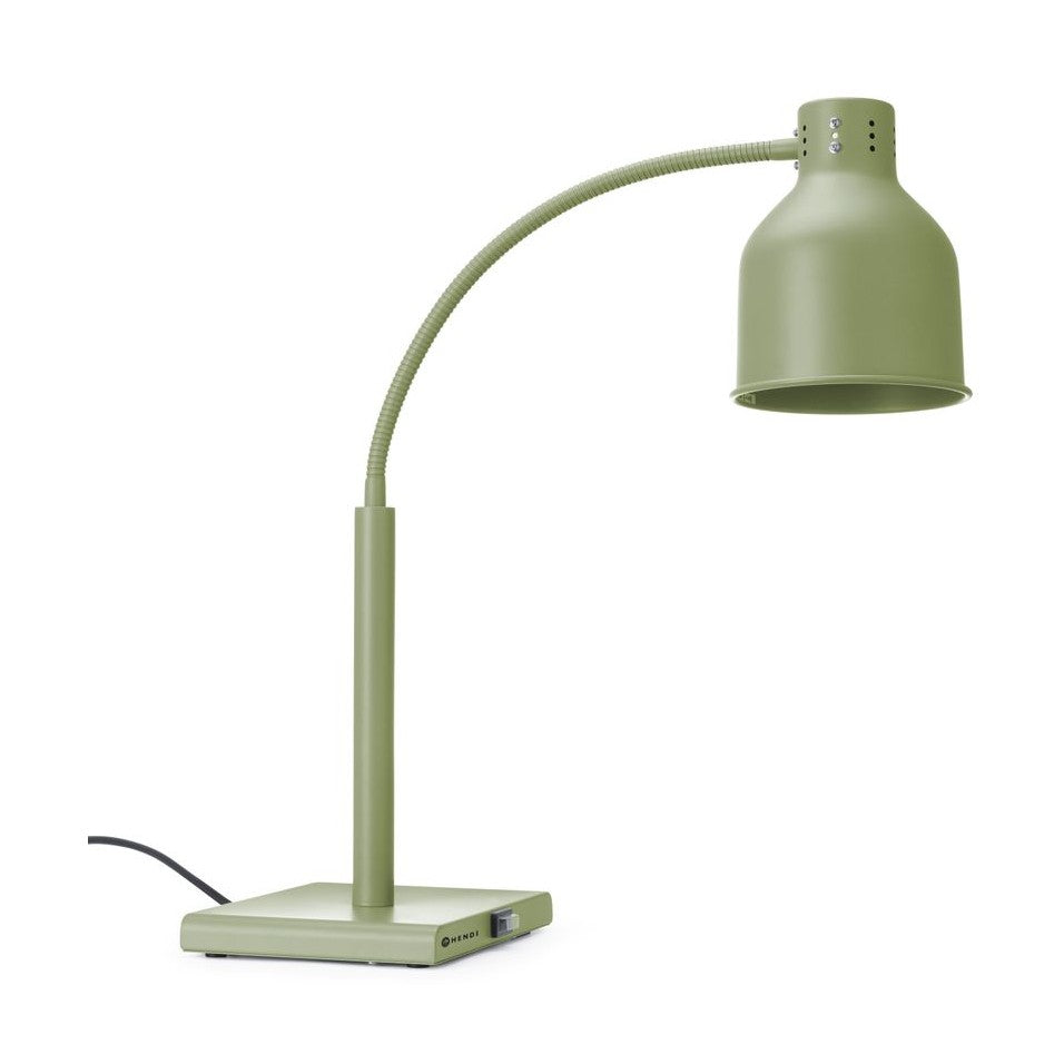 HENDI Wärmelampe mit flexiblem Arm – Grün, 250 W