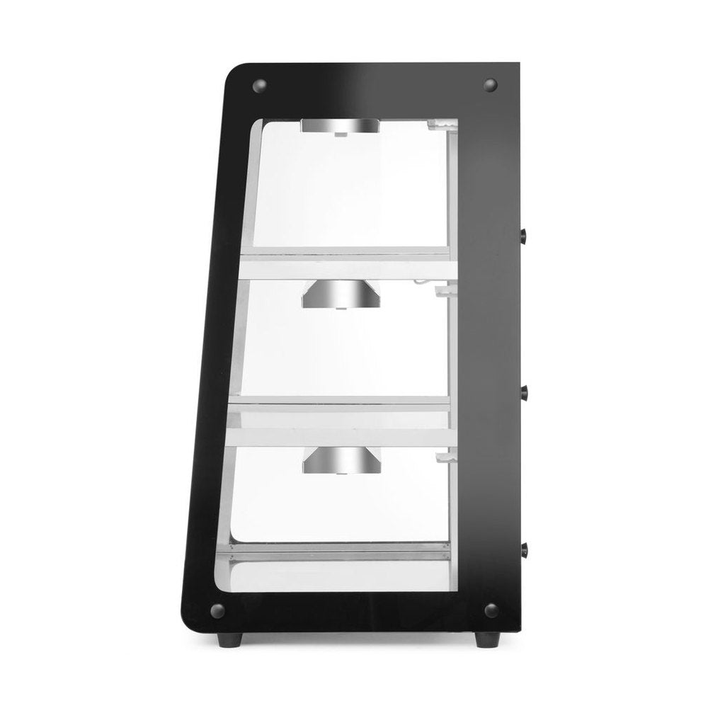 HENDI Beheiztes Thekendisplay Schwarz – 3 Ebenen, 50–70 °C