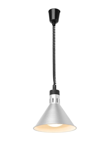 HENDI Wärmelampe konisch, höhenverstellbar – Silber