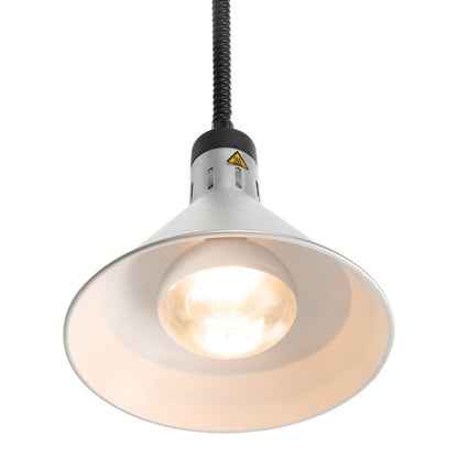 Höhenverstellbare Wärmelampe, konisch, HENDI, Silber, 230V/250W, ⌀275x H 250mm HENDI