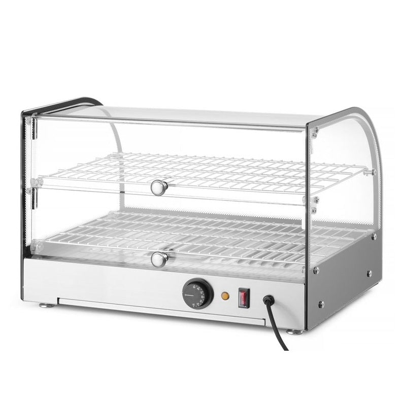 HENDI Warmhaltevitrine doppelt schwarz – 45 L, 800 W HENDI