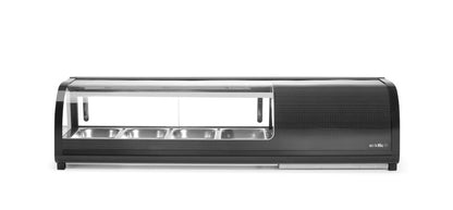 Arktic Sushi-Vitrine 4 × GN 1/3 – 1177 mm breit, 0–12 °C