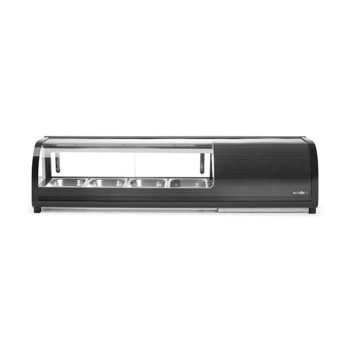 Arktic Sushi-Vitrine 4 × GN 1/3 – 1177 mm breit, 0–12 °C