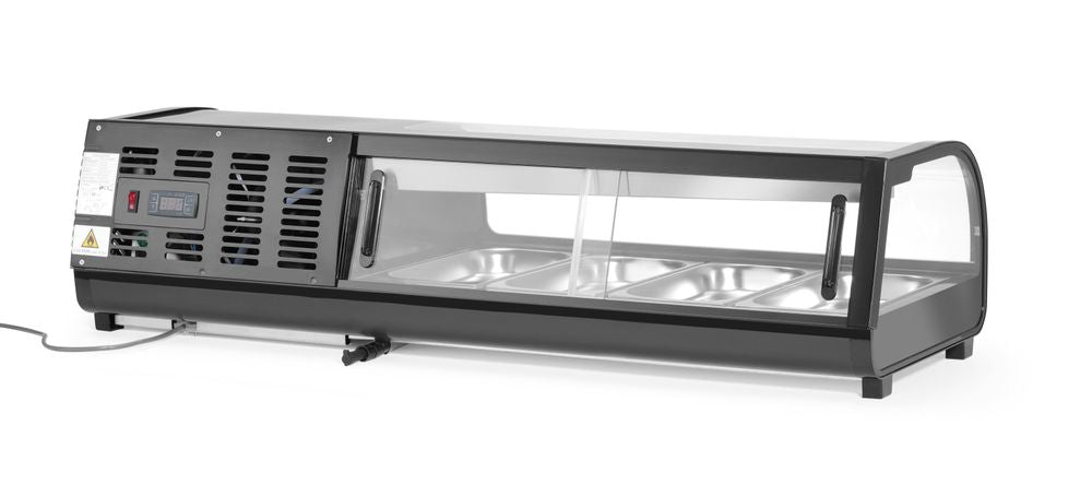 Arktic Sushi-Vitrine 4 × GN 1/3 – 1177 mm breit, 0–12 °C