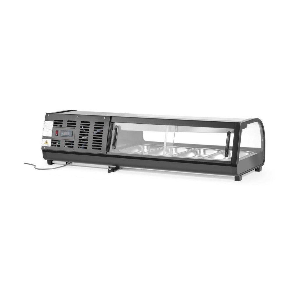 Arktic Sushi-Vitrine 4 × GN 1/3 – 1177 mm breit, 0–12 °C