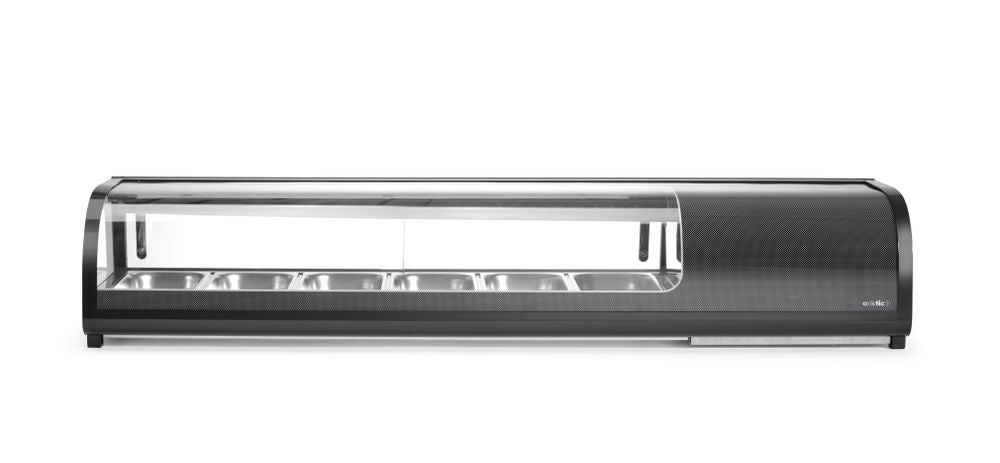 Arktic Sushi-Vitrine 6 × GN 1/3 – 1529 mm breit, 0–12 °C