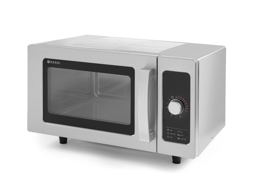 HENDI Mikrowelle 1000 W, 25 L – Keramikboden, ohne Drehteller HENDI