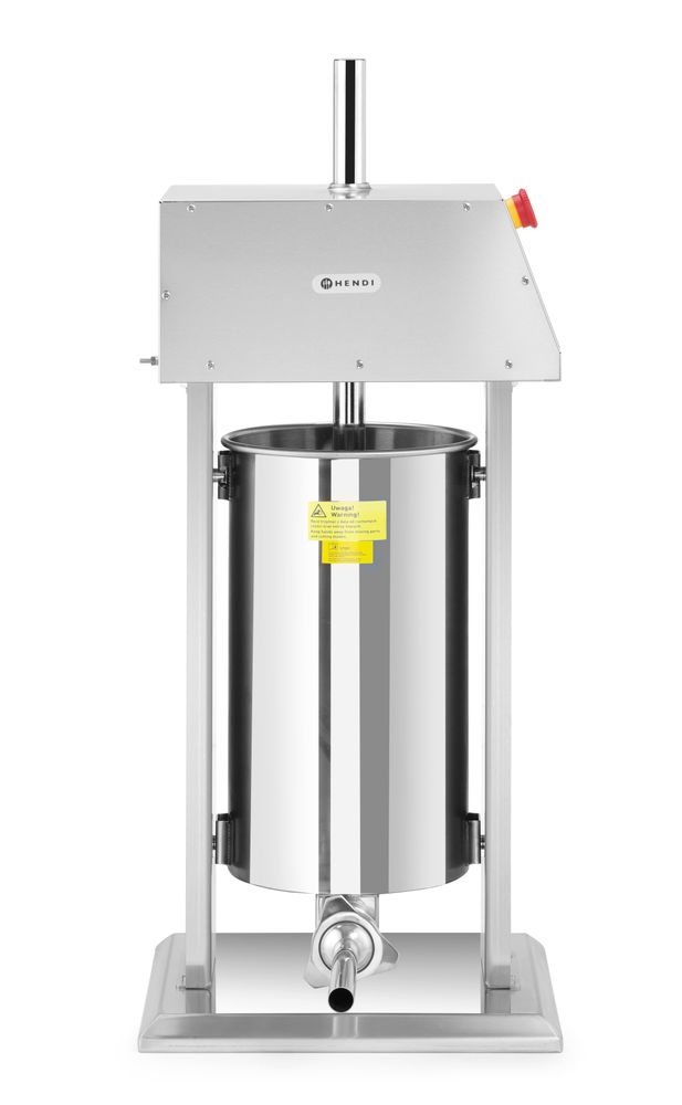 HENDI Wurstfüllmaschine elektrisch 15 L – Fusspedal, 4 Trichter