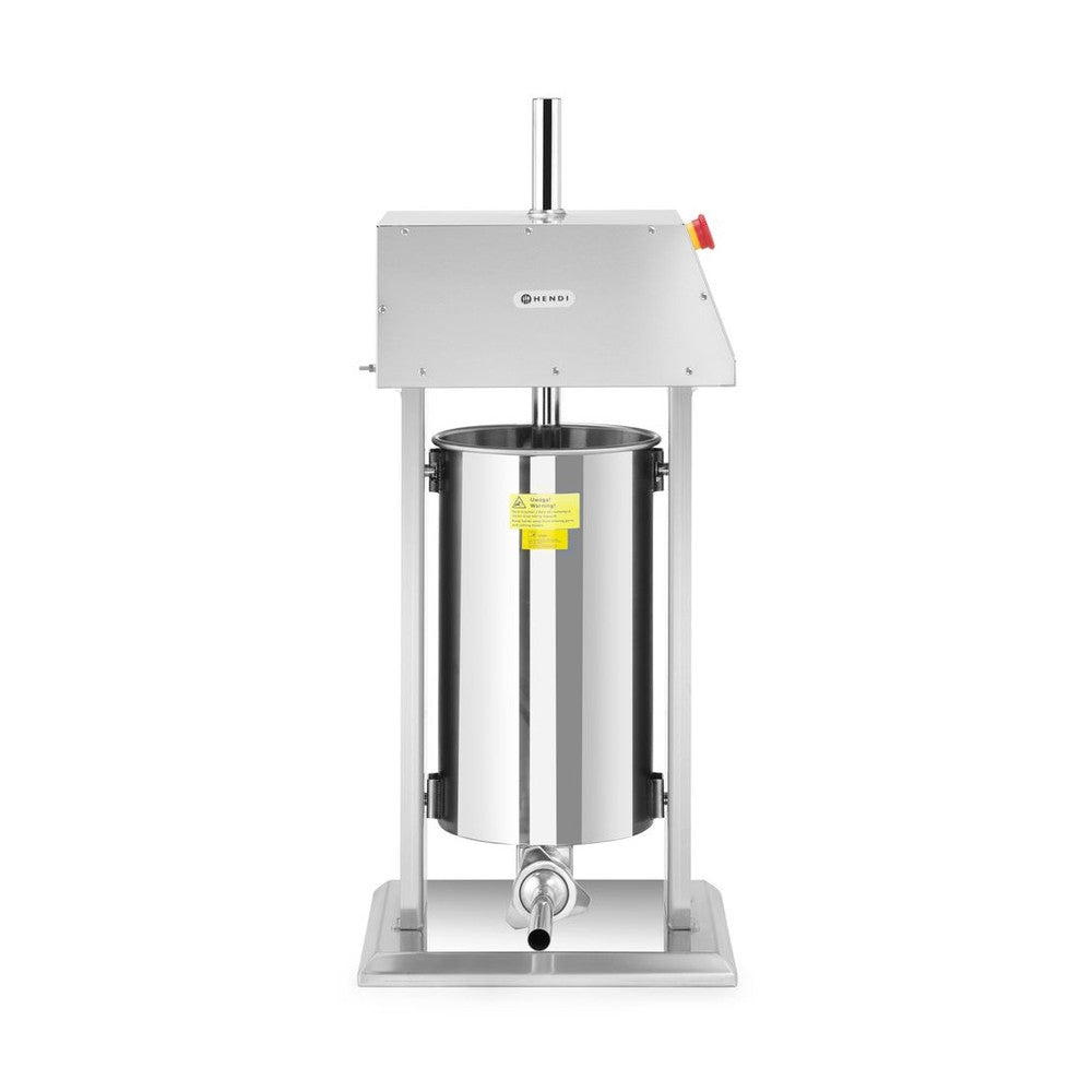 HENDI Wurstfüllmaschine elektrisch 15 L – Fusspedal, 4 Trichter