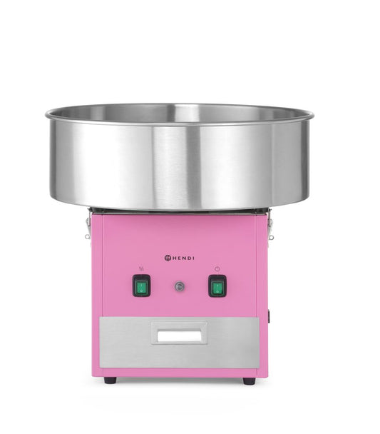 HENDI Zuckerwattemaschine – rosa, 230 V, mit Zuckerspender HENDI