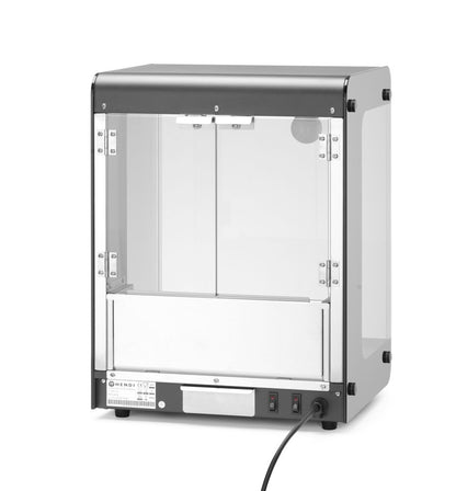 HENDI Nacho-Wärmer Schwarz – Edelstahl und Glas, 500 W