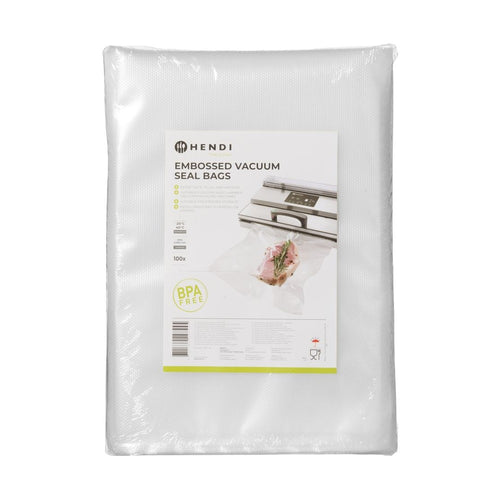 HENDI Vakuumbeutel geprägt 250 × 350 mm – 100 Stück, 75 µm
