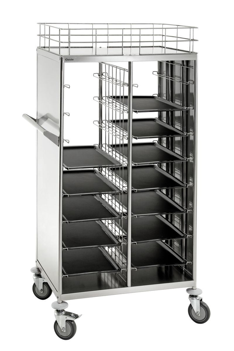 Bartscher Tablett-Transportwagen TT1600 – 16 Tabletts, Edelstahl Bartscher