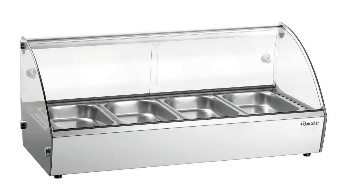 Bartscher Heisse Aufsatzvitrine 4x GN 1/3 – 30 bis 90 °C Bartscher
