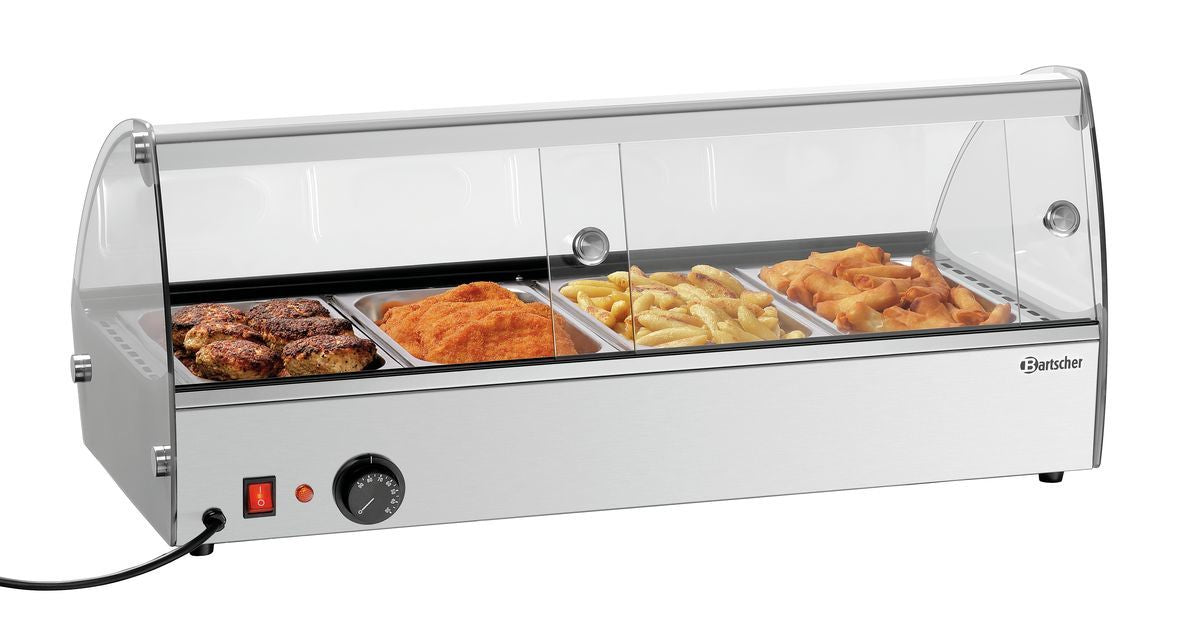 Bartscher Heisse Aufsatzvitrine 4x GN 1/3 – 30 bis 90 °C