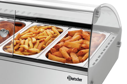 Bartscher Heisse Aufsatzvitrine 4x GN 1/3 – 30 bis 90 °C