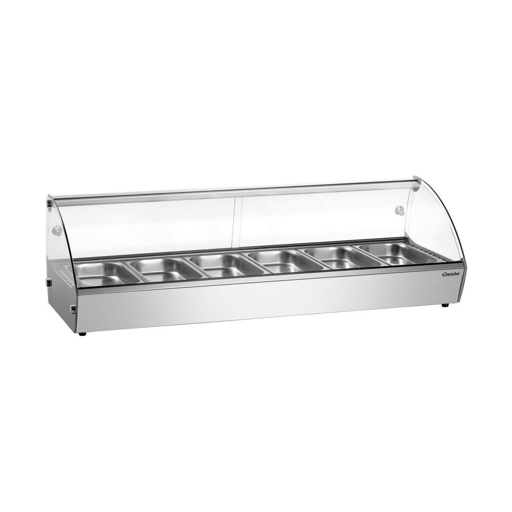 Bartscher Heisse Aufsatzvitrine 6x GN 1/3 – 30 bis 90 °C Bartscher