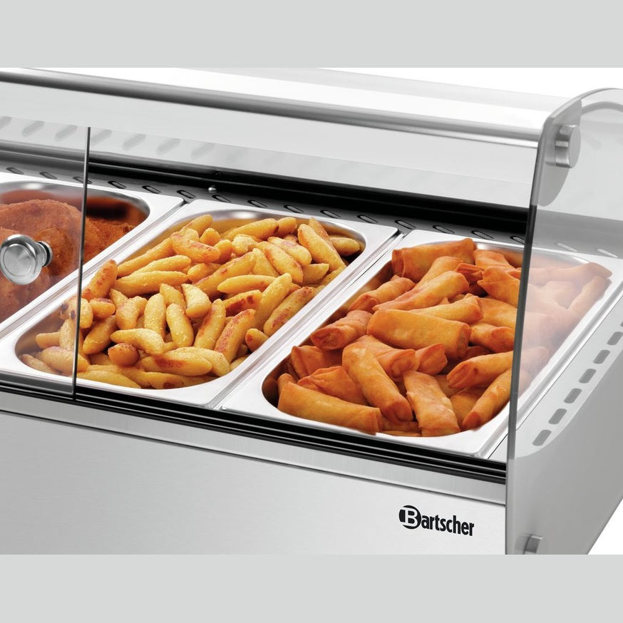 Bartscher Heisse Aufsatzvitrine 6x GN 1/3 – 30 bis 90 °C Bartscher