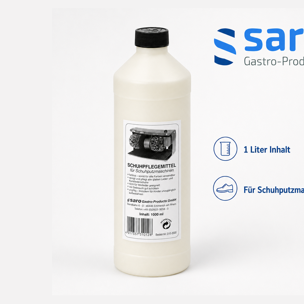 SARO Flüssige Schuhcreme 1 Liter – für Schuhputzmaschinen