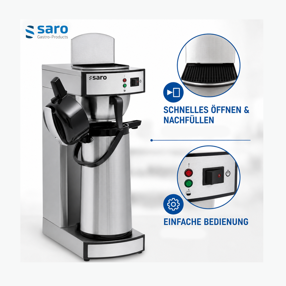 SARO Kaffeemaschine SAROMICA THERMO 24 – Pumpkanne 2,2 L