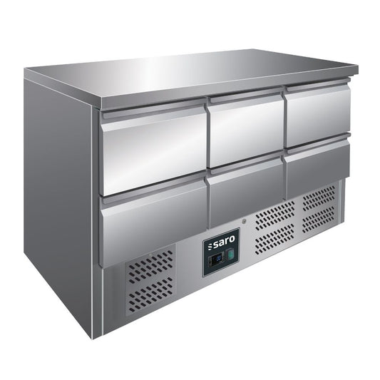 SARO Kühltisch mit 6 Schubladen, VIVIA S 903 S/S TOP 6x 1/2 GN SARO