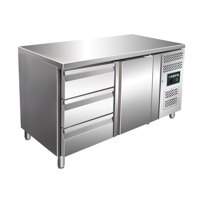 SARO Refrigerated Counter KYLJA 2130 TN – 1 Door, 3 Drawers