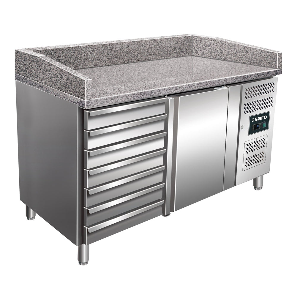 SARO Pizzatisch, 1 Tür + 7 Schubladen, Modell MARGA PZ 1610 TN SARO
