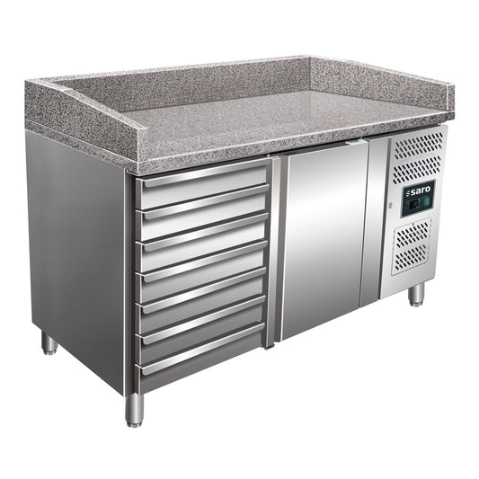SARO Pizzatisch, 1 Tür + 7 Schubladen, Modell MARGA PZ 1610 TN SARO
