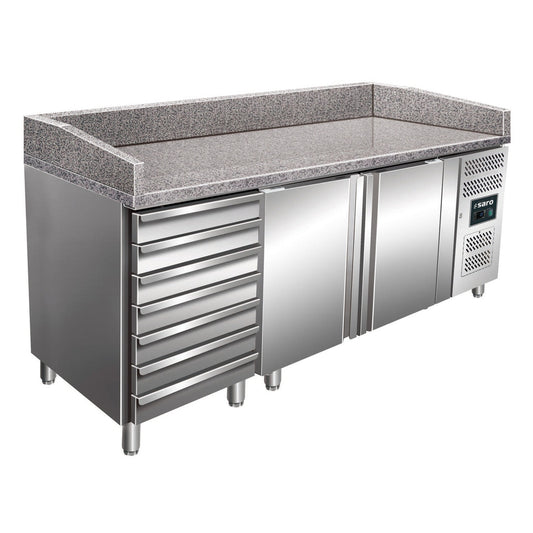 SARO Pizzatisch, 2 Türen + 7 Schubladen, Modell MARGA PZ 2610 TN SARO