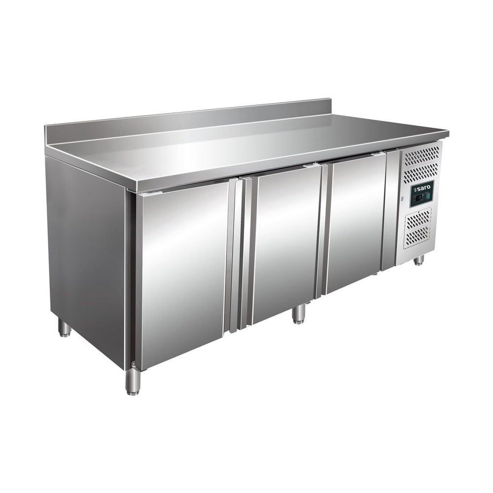 SARO Kühltisch mit 3 Türen und Aufkantung, Modell KYLIA 3200 TN SARO