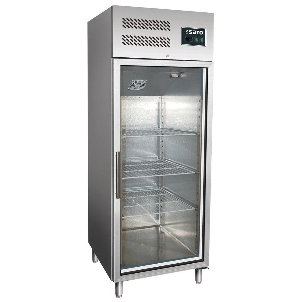 SARO Gewerbekühlschrank mit Glastür - 2/1 GN, Modell GN 600 TNG SARO