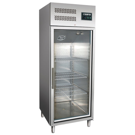 SARO Gewerbekühlschrank mit Glastür - 2/1 GN, Modell GN 600 TNG SARO