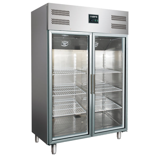 SARO Gewerbekühlschrank mit Glastüren - 2/1 GN, Modell GN 1200 TNG SARO