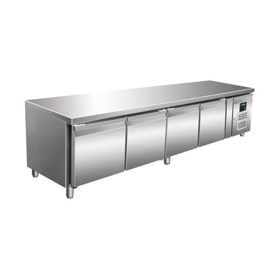 SARO Unterbaukühltisch UGN 4100 TN – 4 Türen, GN 1/1, H 650 mm