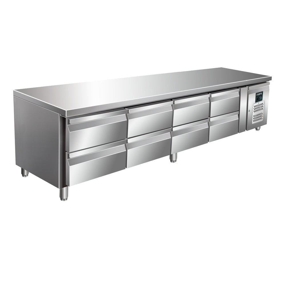 SARO Unterbaukühltisch mit 4x2 Schubladen, Modell UGN 4180 TN SARO