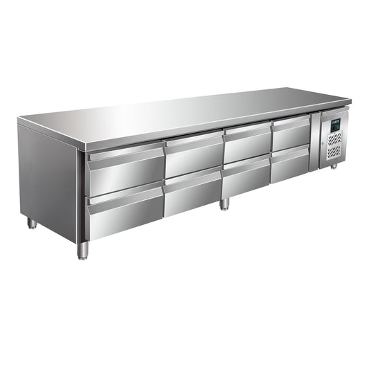 SARO Unterbaukühltisch mit 4x2 Schubladen, Modell UGN 4180 TN SARO