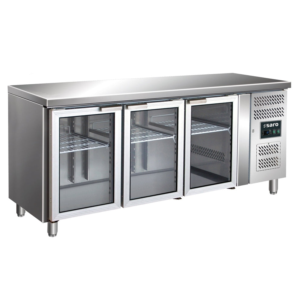 SARO Kühltisch mit 3 Glastüren, Modell GN 3100 TNG SARO