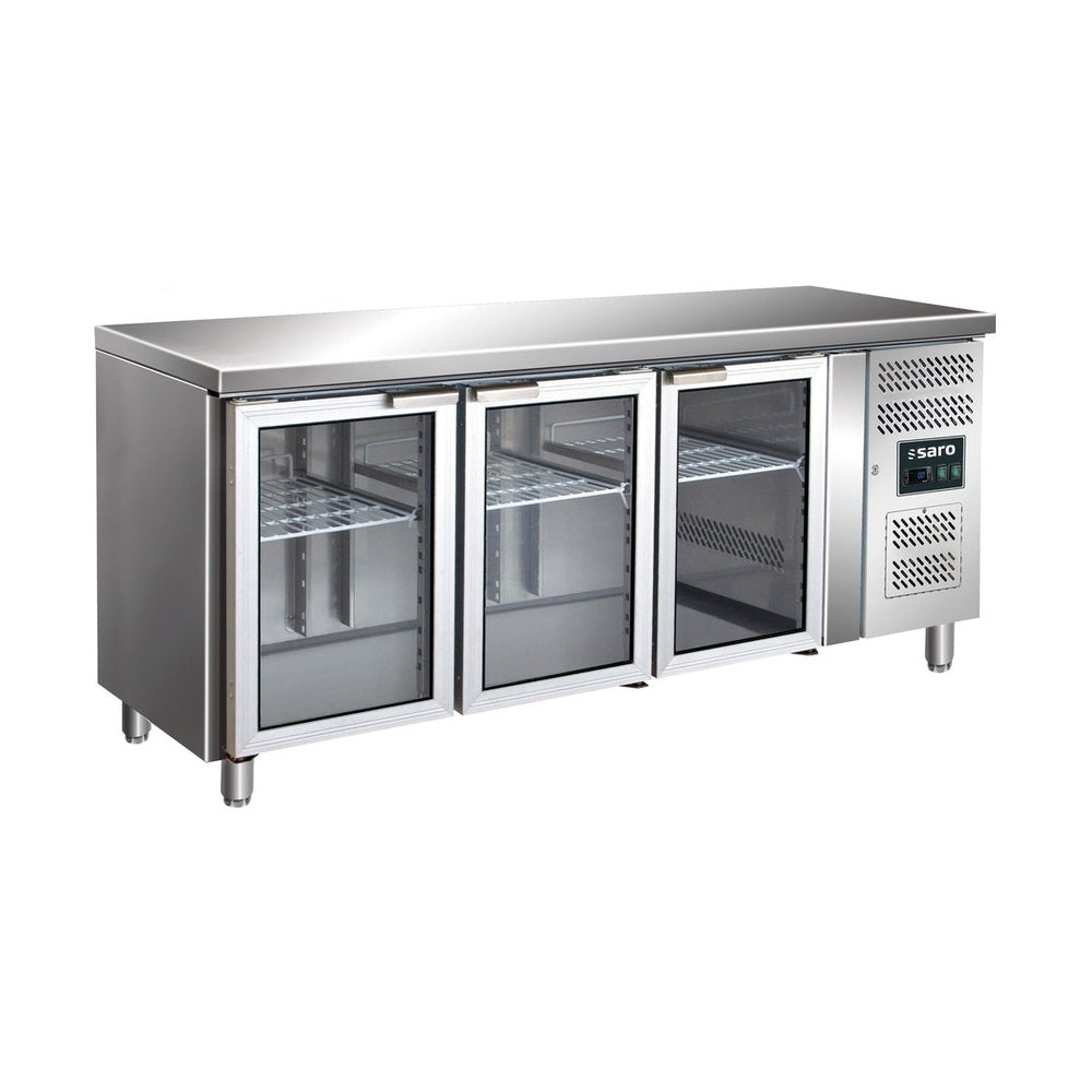 SARO Kühltisch mit 3 Glastüren, Modell GN 3100 TNG SARO