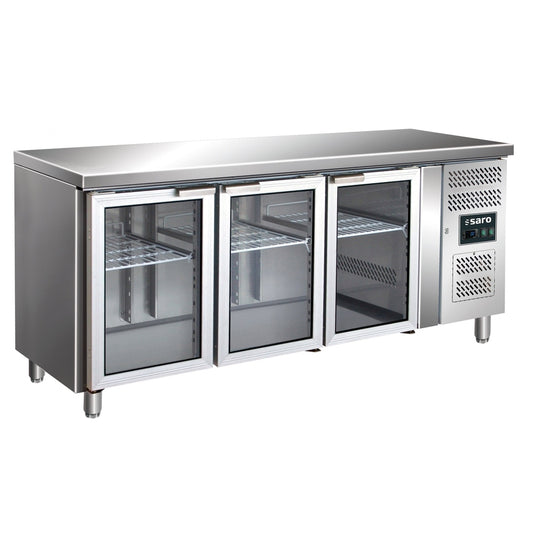 SARO Kühltisch mit 3 Glastüren, Modell GN 3100 TNG SARO