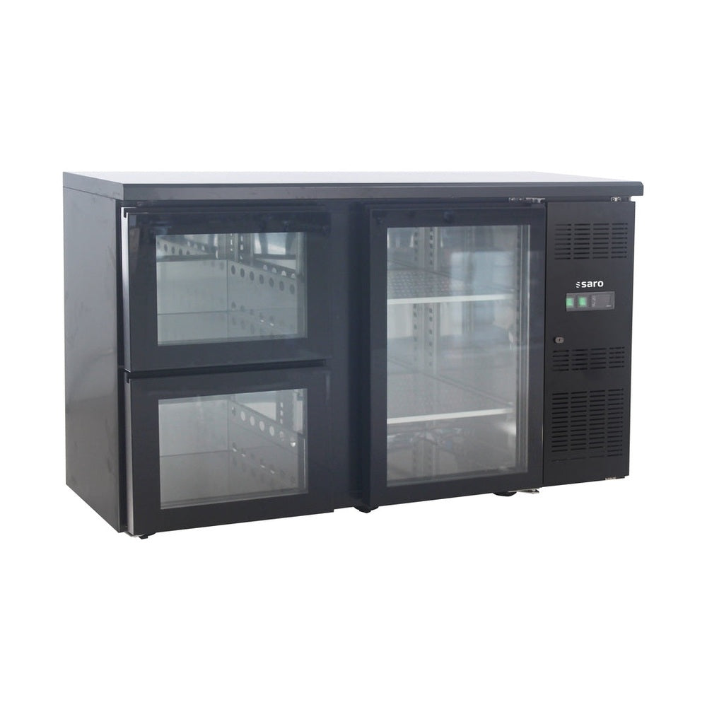 SARO Barkühler mit 1 Glastür und 2 Schubladen, Modell BC 2100 G S2 SARO