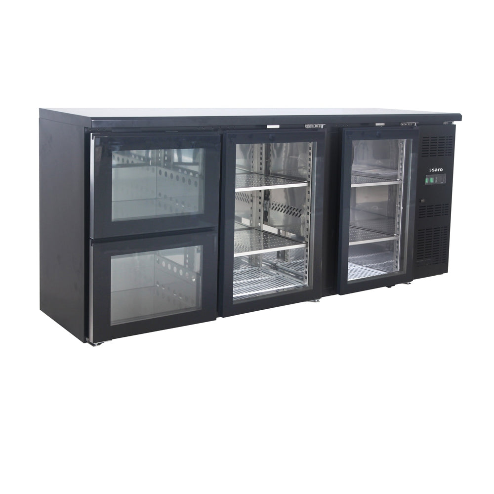 SARO Barkühler mit 2 Glastüren und 2 Schubladen, Modell BC 3100 G S2 SARO