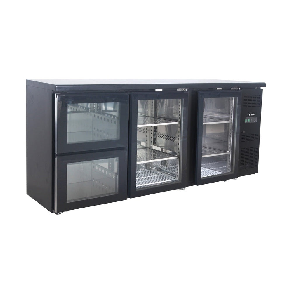 SARO Barkühler mit 2 Glastüren und 2 Schubladen, Modell BC 3100 G S2 SARO