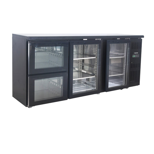 SARO Barkühler mit 2 Glastüren und 2 Schubladen, Modell BC 3100 G S2 SARO