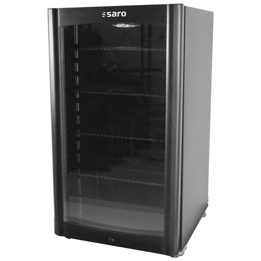 SARO Kühlschrank mit Glastür, schwarz, Modell DK 90 SARO