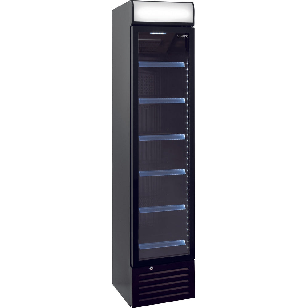 SARO Getränkekühlschrank mit Werbetafel - schmal, Modell DK 134 PRO SARO