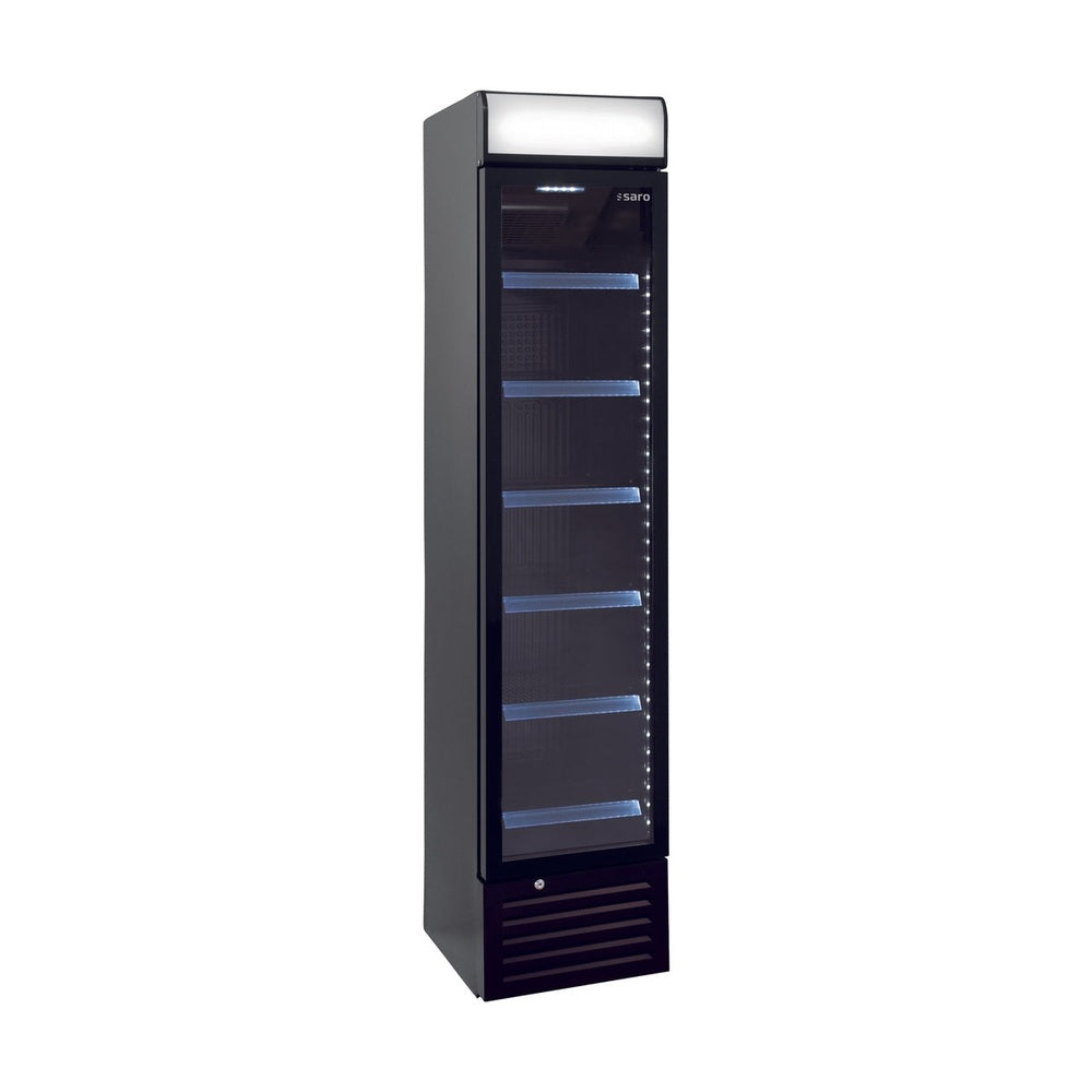 SARO Getränkekühlschrank mit Werbetafel - schmal, Modell DK 134 PRO SARO