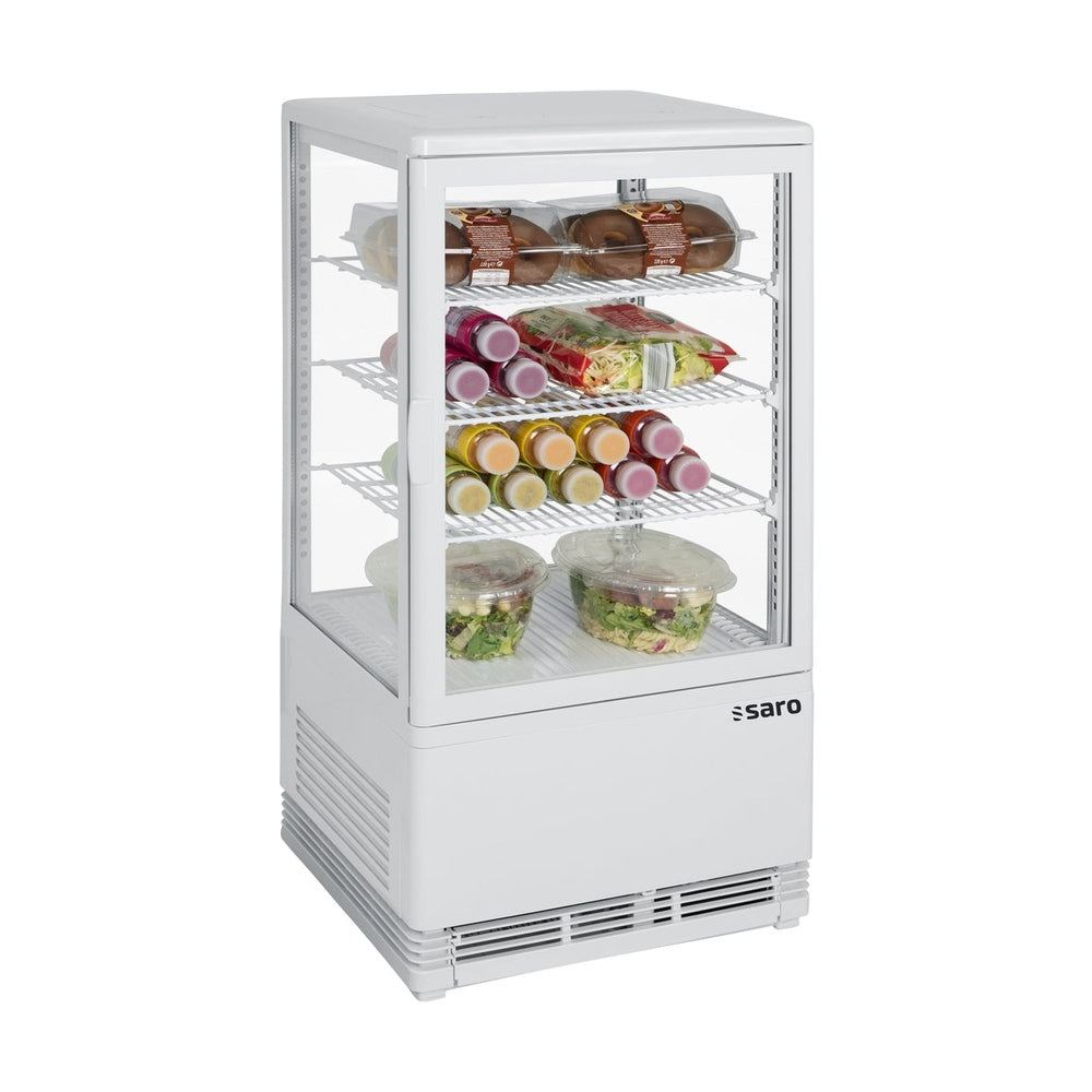 SARO Mini-Umluftkühlvitrine 68 Liter, Modell SC 70 weiß SARO